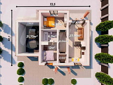 Проект одноэтажный дом с гаражом проект о-100