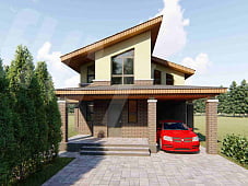 Современный двухэтажный дом проект М-2100