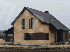 Двухэтажный дом с мансардой проект М-163
