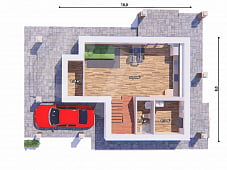 Современный двухэтажный дом проект М-2100