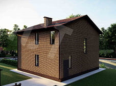 Двухэтажный дом квадратный проект D-178
