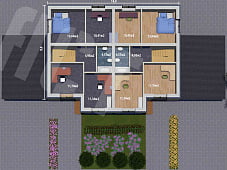 Проект двухэтажный дом для двух семей по 3-6 человек проект w-138
