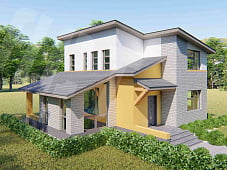 Проект современный двухэтажный дом проект м-2120