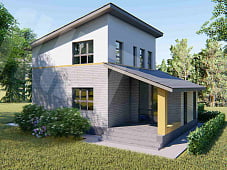 Проект современный двухэтажный дом проект м-2120