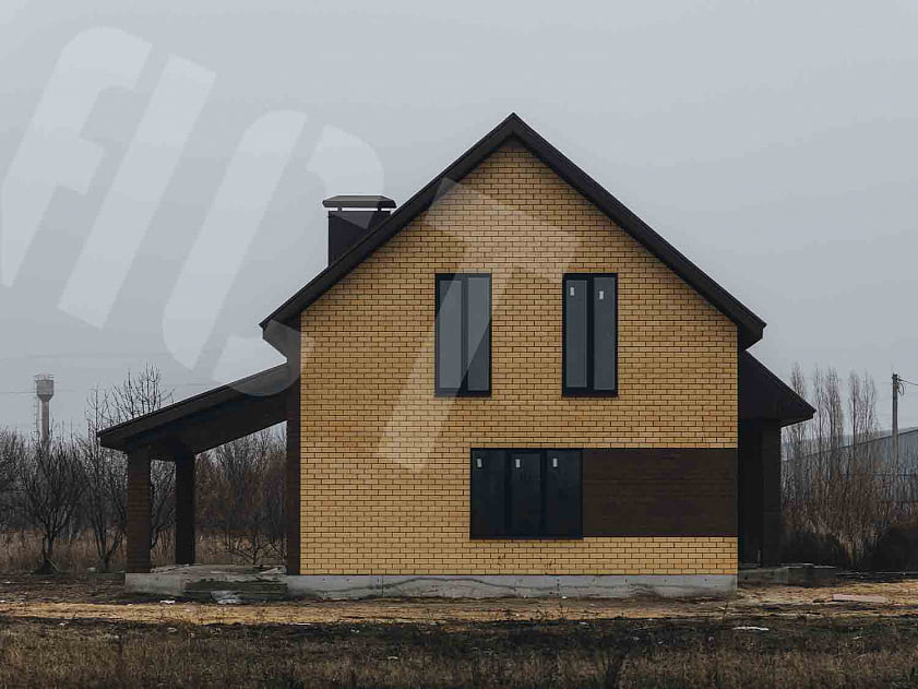 Проект двухэтажный дом с мансардой проект м-163