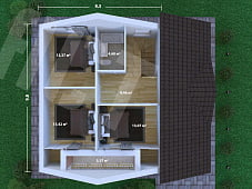Проект двухэтажный дом с мансардой проект m-157
