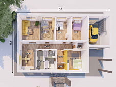 Проект дом в классическом стиле с гаражом проект 0-176