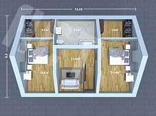 Проект двухэтажный дом с мансардой проект м-163