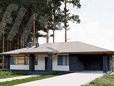 Проект дом в классическом стиле с гаражом проект 0-176